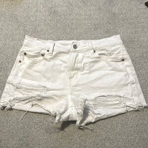American eagle white jean shorts
